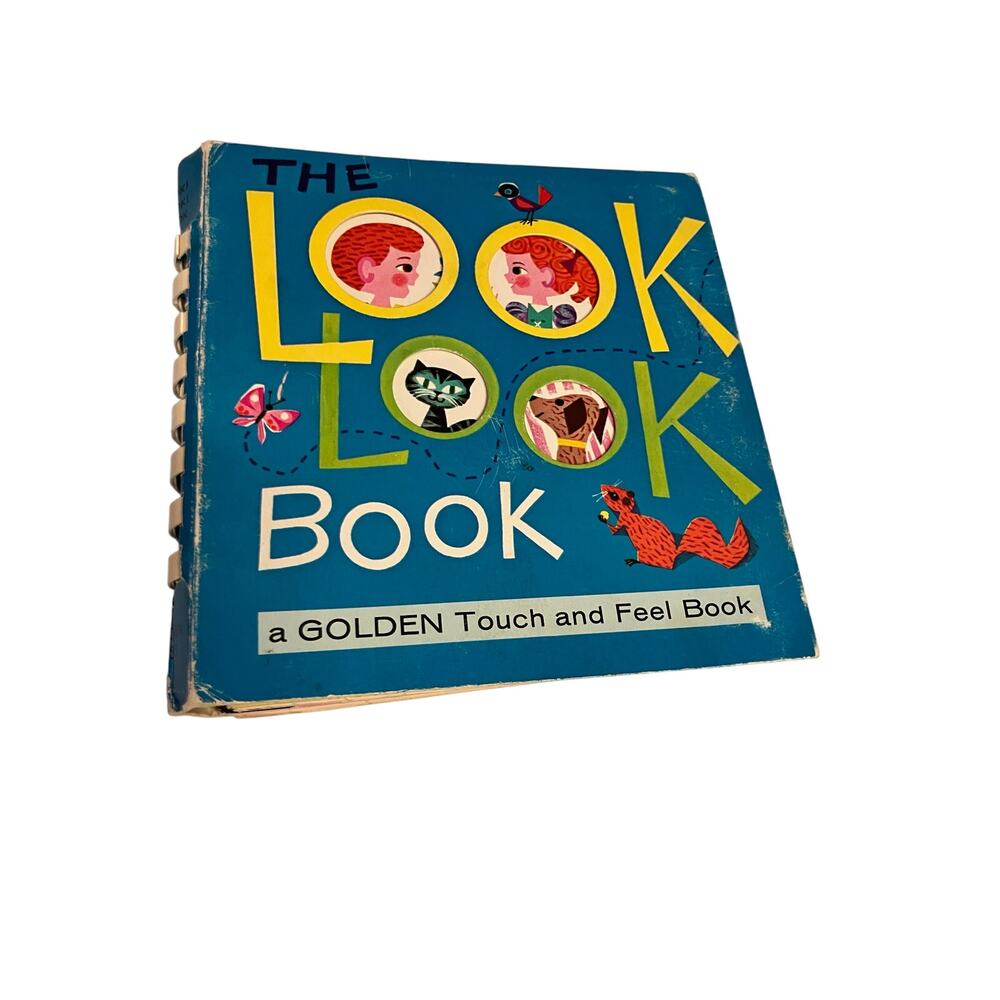 The LOOK LOOK BOOK, Vintage, 50s-60s(?) Board Book Children's Interactive Golden